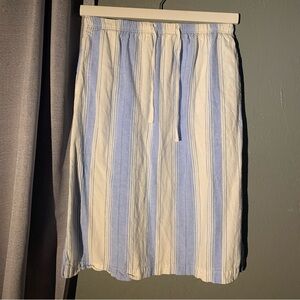 Blair white and blue skirt cover up type of style with small slit. Size M.